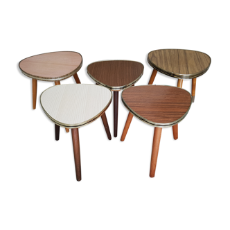Set of 5 doors plants, pedestal tables, side tables
