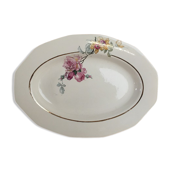Plat de service ovale vintage “st-amant-sté des grands établissements céramique