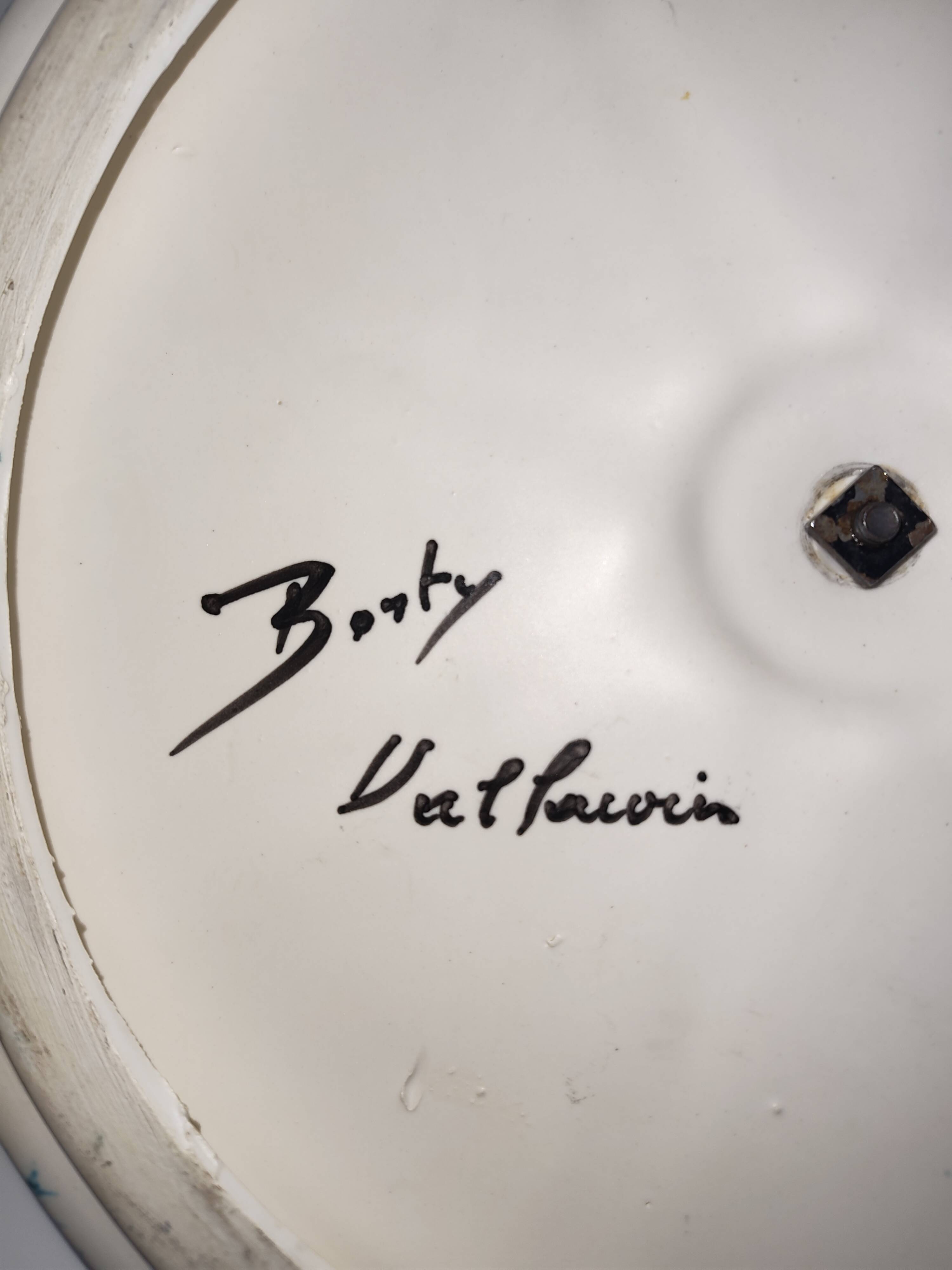 Vintage presentation plate in ceramic – Borty Vallauris – 1950s