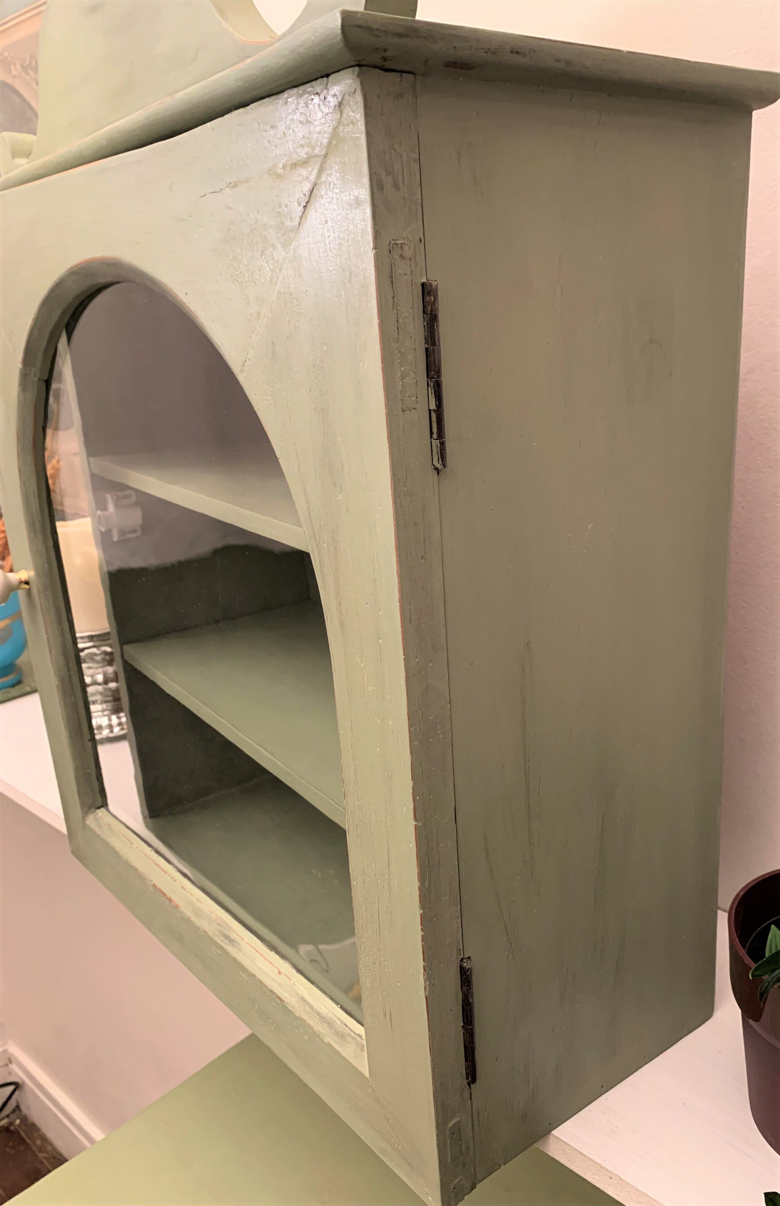 Old wall display case