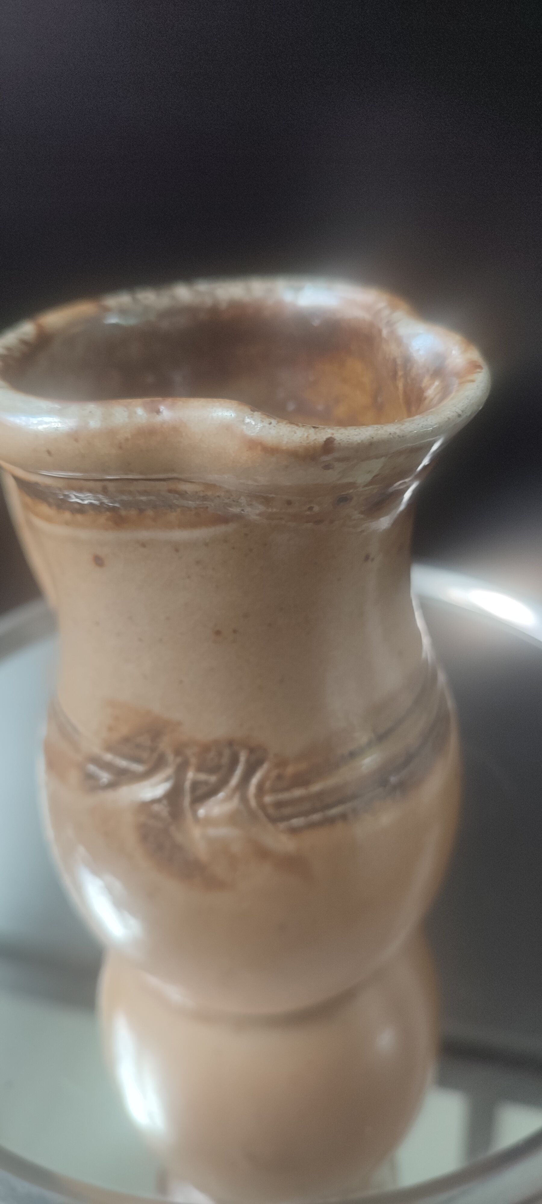 Vintage salt-glazed stoneware jug "le don" (suzy atkins)