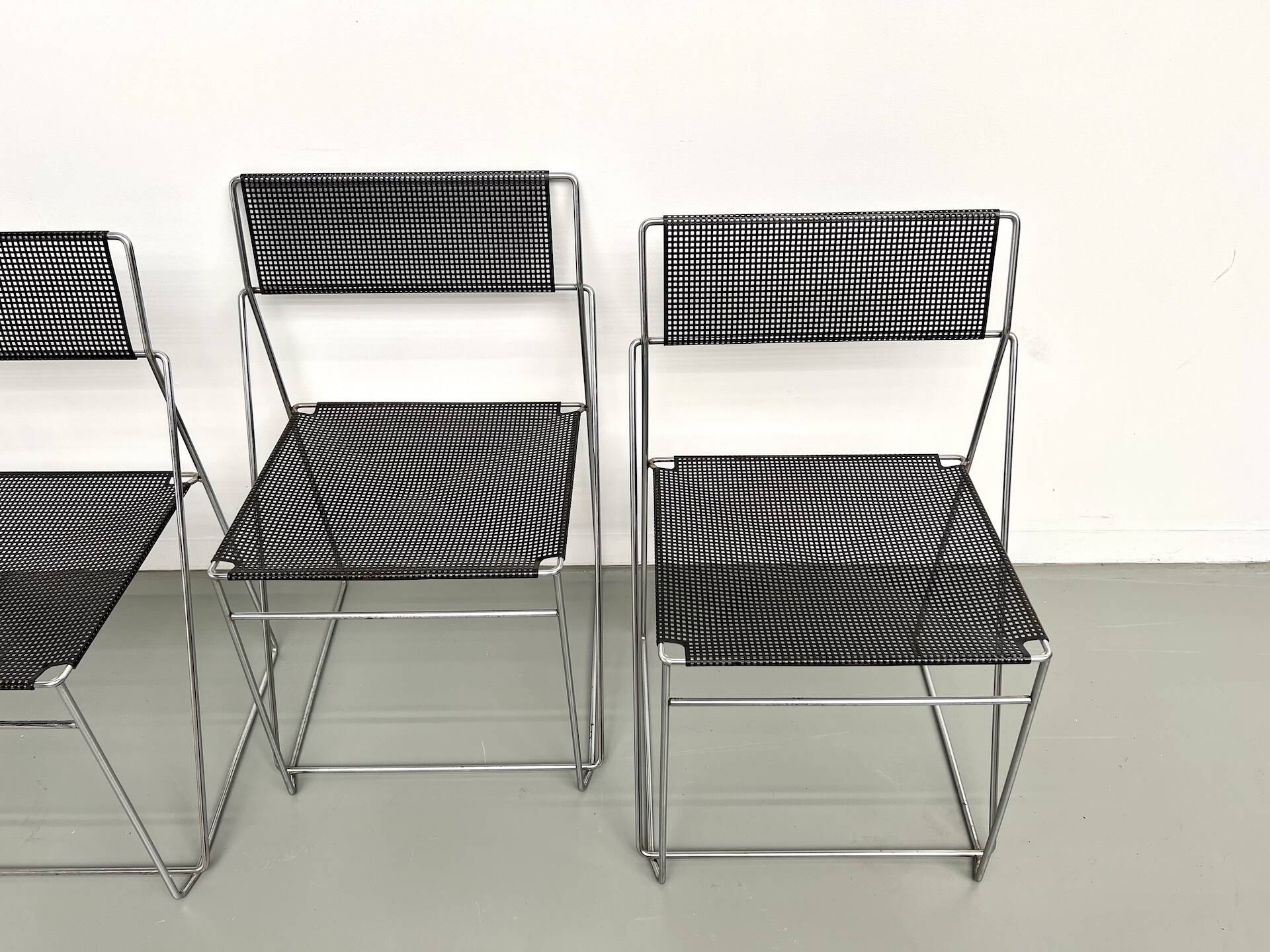 Set of 6 Nuova X-Line chairs, 1977