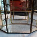 Vitrine verre et laiton pour objets de collection