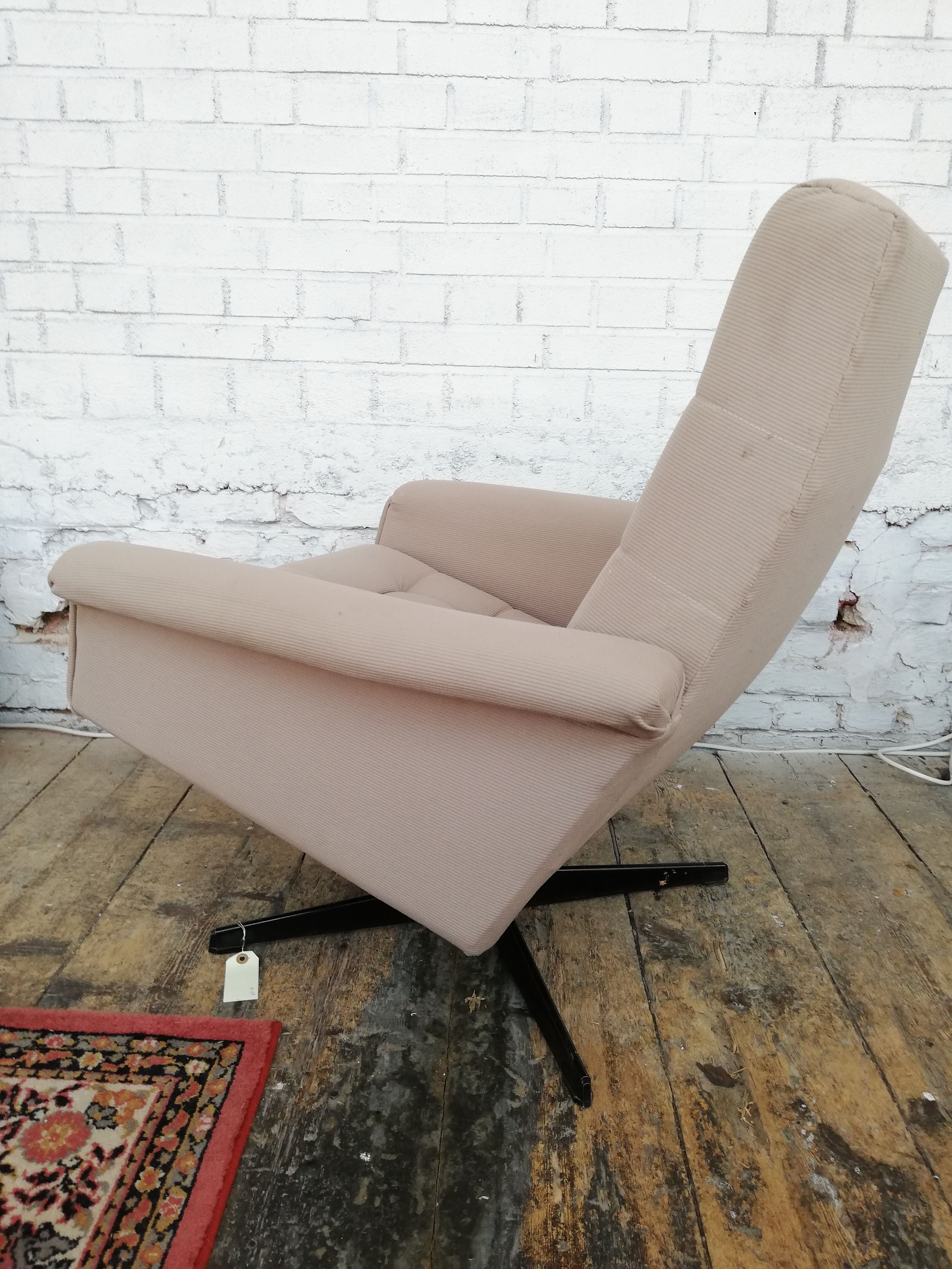 Armchair with Czech ottoman, 1960, Munzar and Moravians