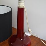Scandinavian red blown glass lamp base