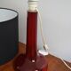Scandinavian lamp base in red blown glass