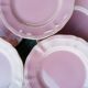 Saline pink dessert plates