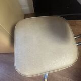 Vintage metal and leather office chair