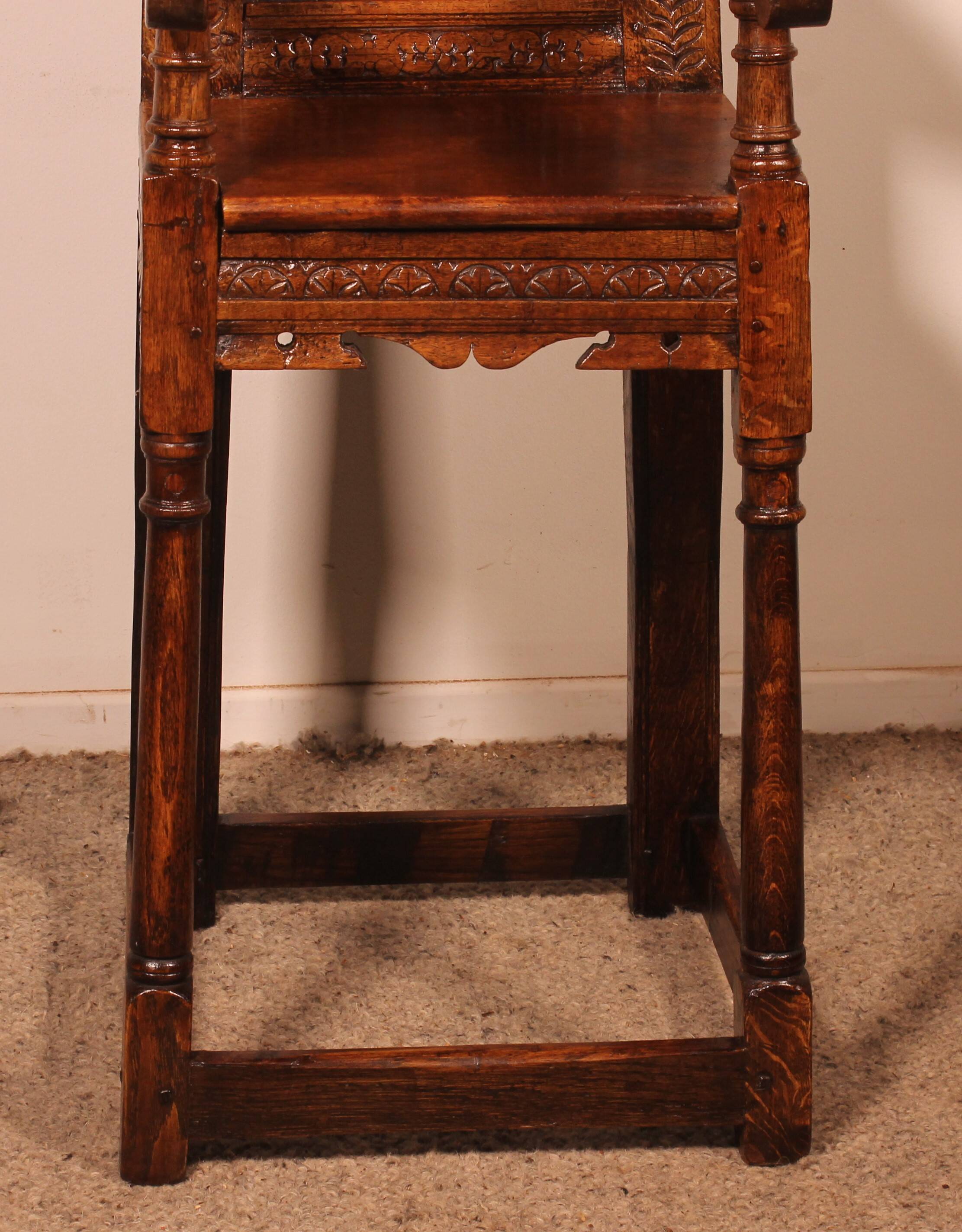 High Chair for Children, Oak from the 17th Century