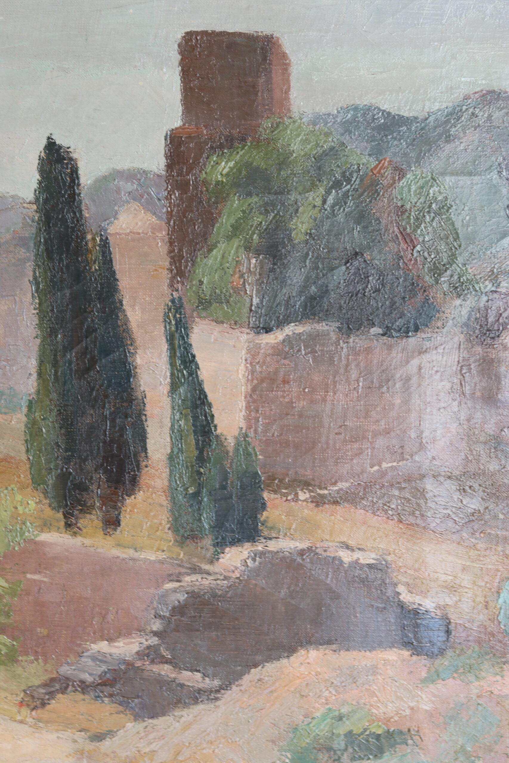 Provençal landscape, oil on canvas, Edmond Sigrist (1882-1947)