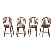 Set of 4 19th-century British military Windsor chairs – WD stamped