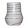 Ceramic vase with black stripes