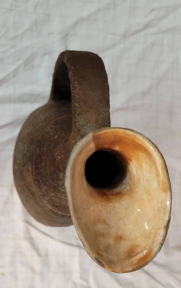 Atelier Garnier pottery: large pitcher with Lascaux decorations + André bowl