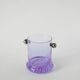 Set consisting of 5 cocktail glasses and an ice bucket, purple and chrome, made in Italy, 1960.