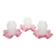 Set of three frosted blown glass tulip lampshades, Art Nouveau