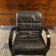 Pair of "Polhem" armchairs in leather by Tord Björklund for IKEA 1980.