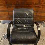Pair of "Polhem" armchairs in leather by Tord Björklund for IKEA 1980.