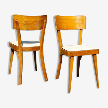 Paire de chaises bistrot années 60