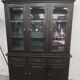 Vaisselier deux corps avec vitrine patine noire