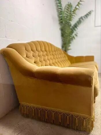Vintage ochre yellow sofa