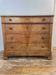 Commode ancienne en noyer, dessus de marbre, XIXe siècle