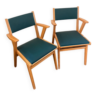 Set of 2 vintage chairs 1950