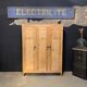 Old industrial cloakroom 1910 in oak and enamelled plate