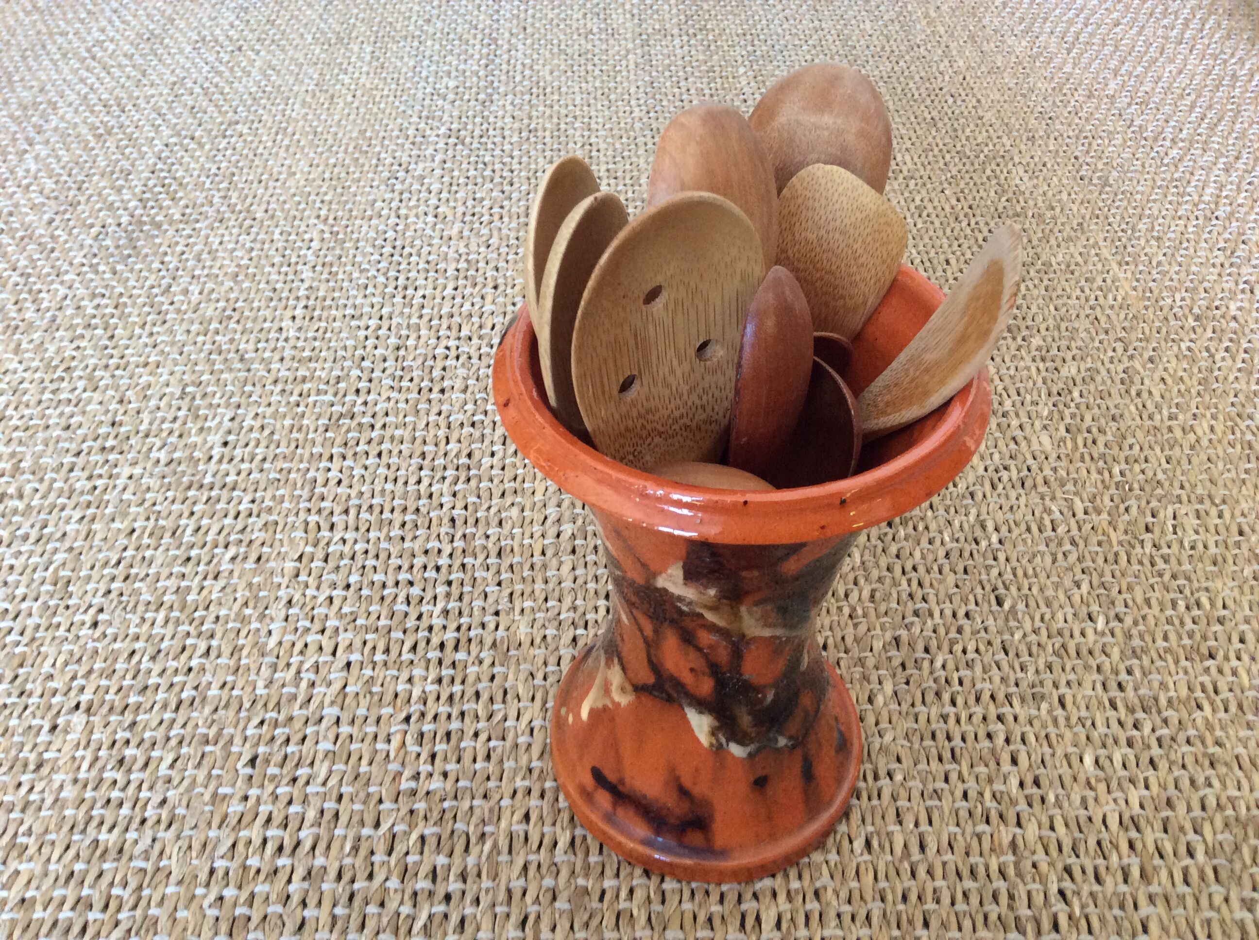 Glazed terracotta vase