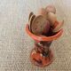 Glazed terracotta vase