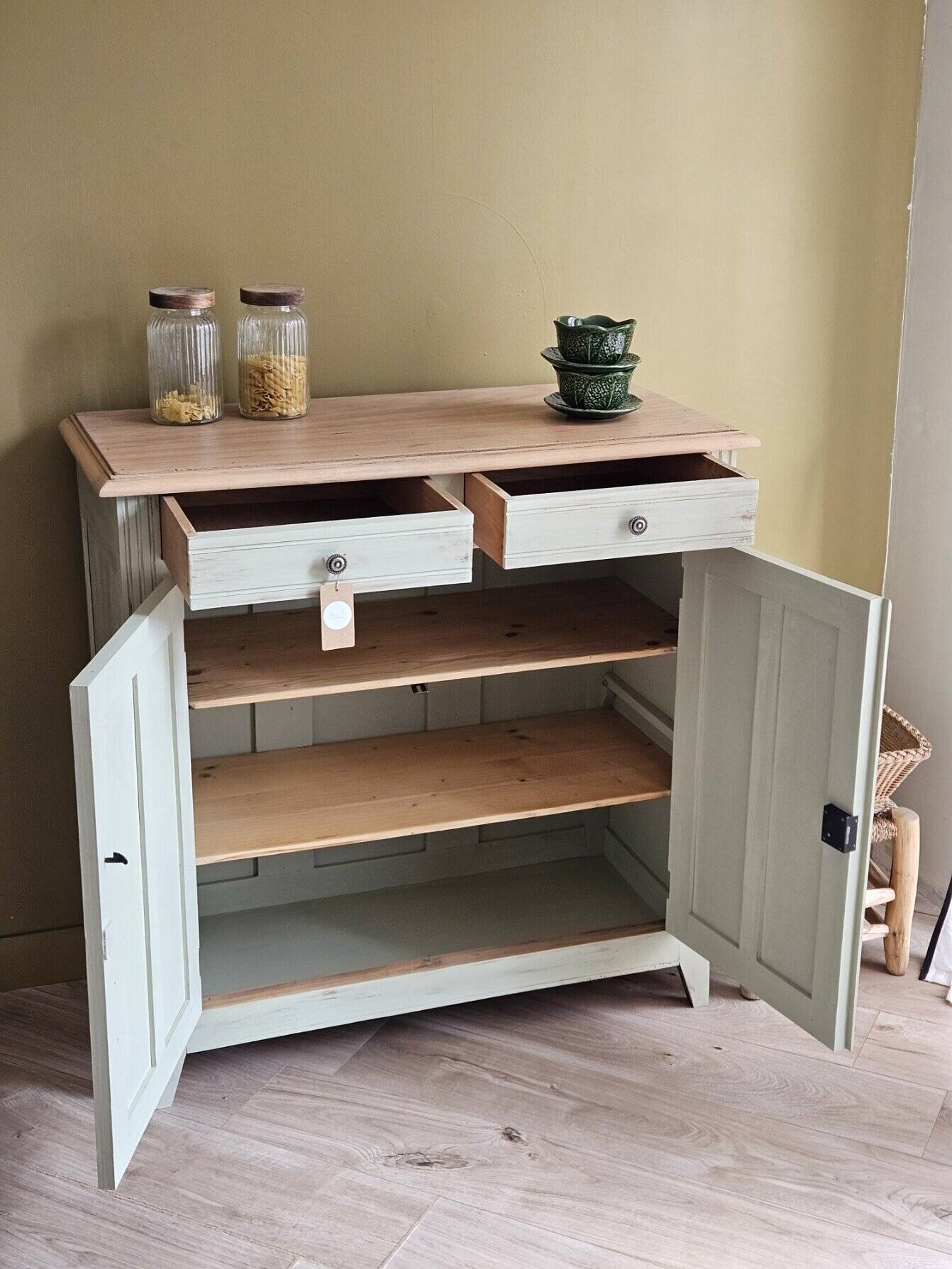 Vintage Parisian buffet with patina in solid wood | Léonie