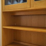 Henning Kjærnulf Oak Bookcase with Glass Doors, Danish 1960s