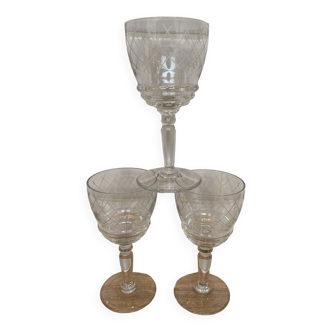 Set of 3 port glasses