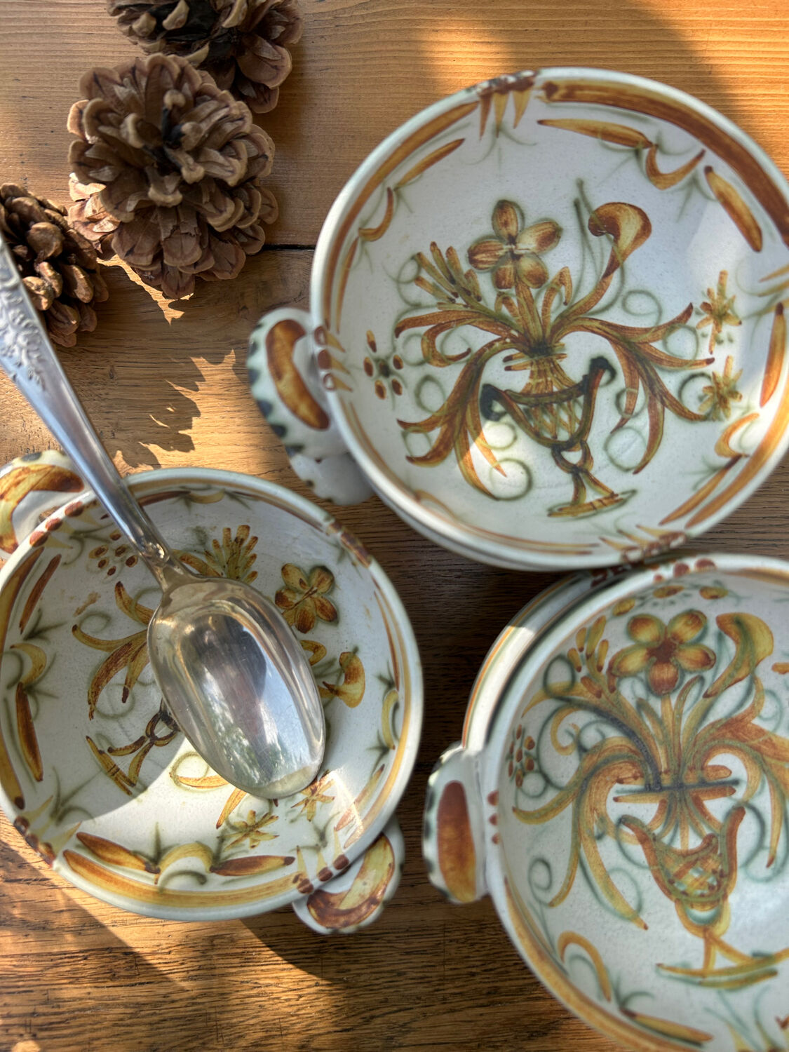 Set of 5 Keraluc Quimper ear bowls