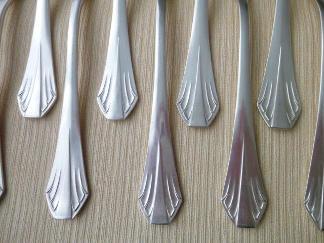 Tableware, housewife 24 pieces in silver metal 84 G Art Deco style