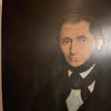 Tableau ancien, portrait de Louis Vallez (1807-1857) ,XIX siècle
