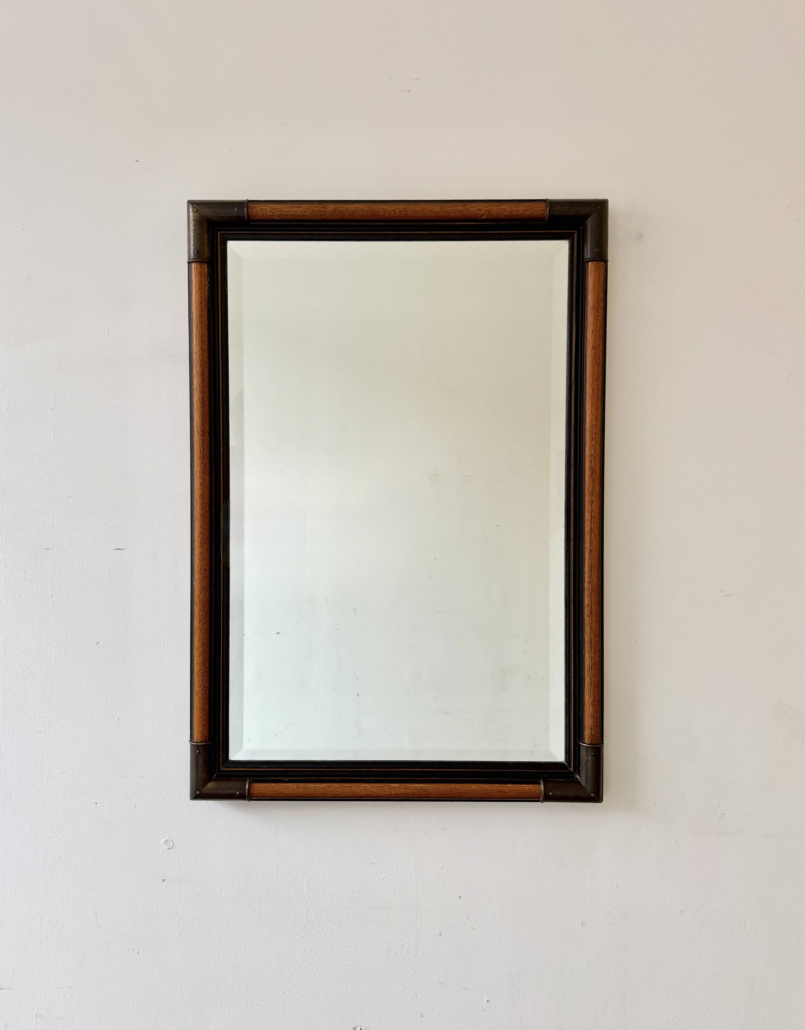 Vintage Bevelled Wall Mirror Campaign Style