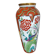 Jean Boyer porcelain vase with floral and vegetal decoration and bird of paradise