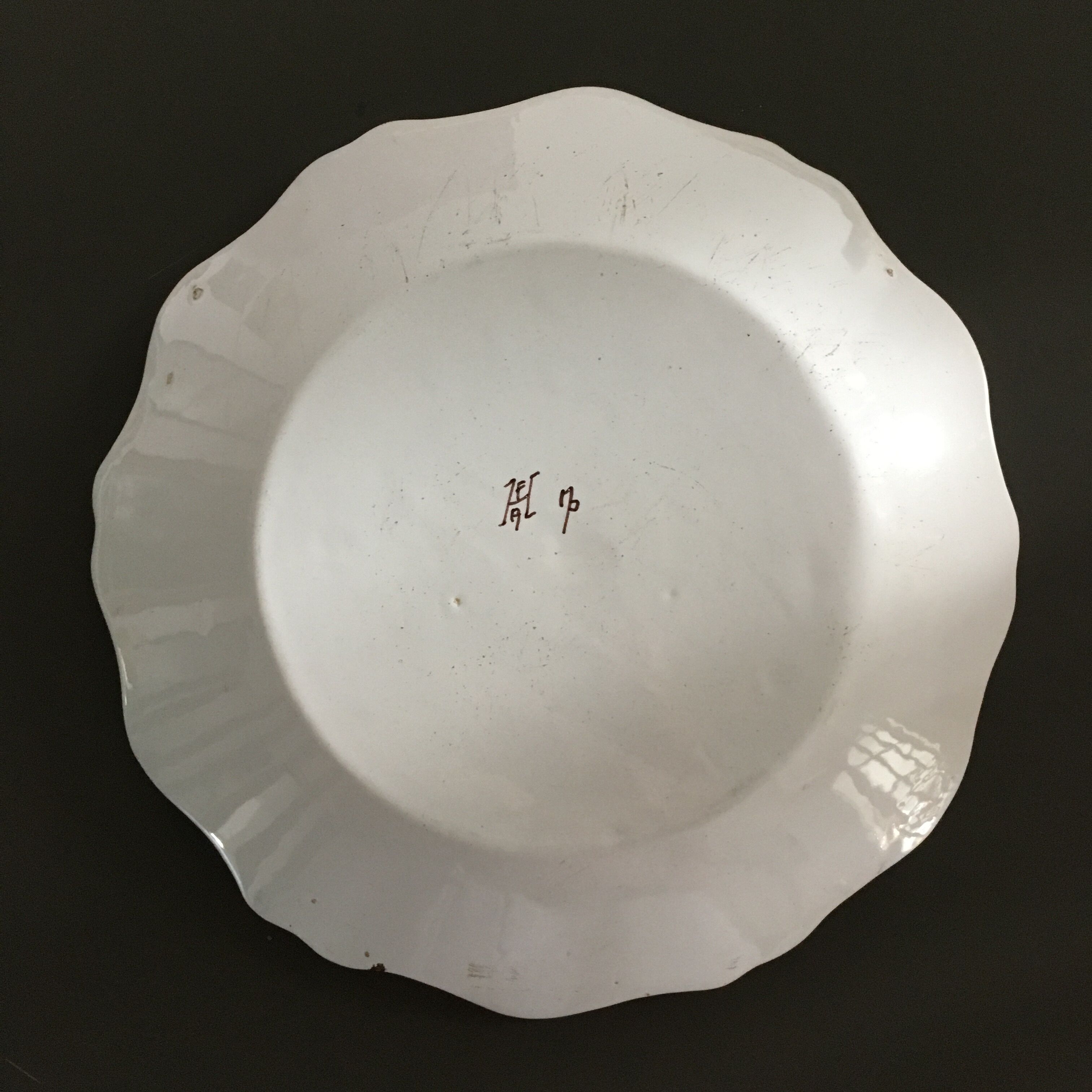 Antique plate with floral decoration