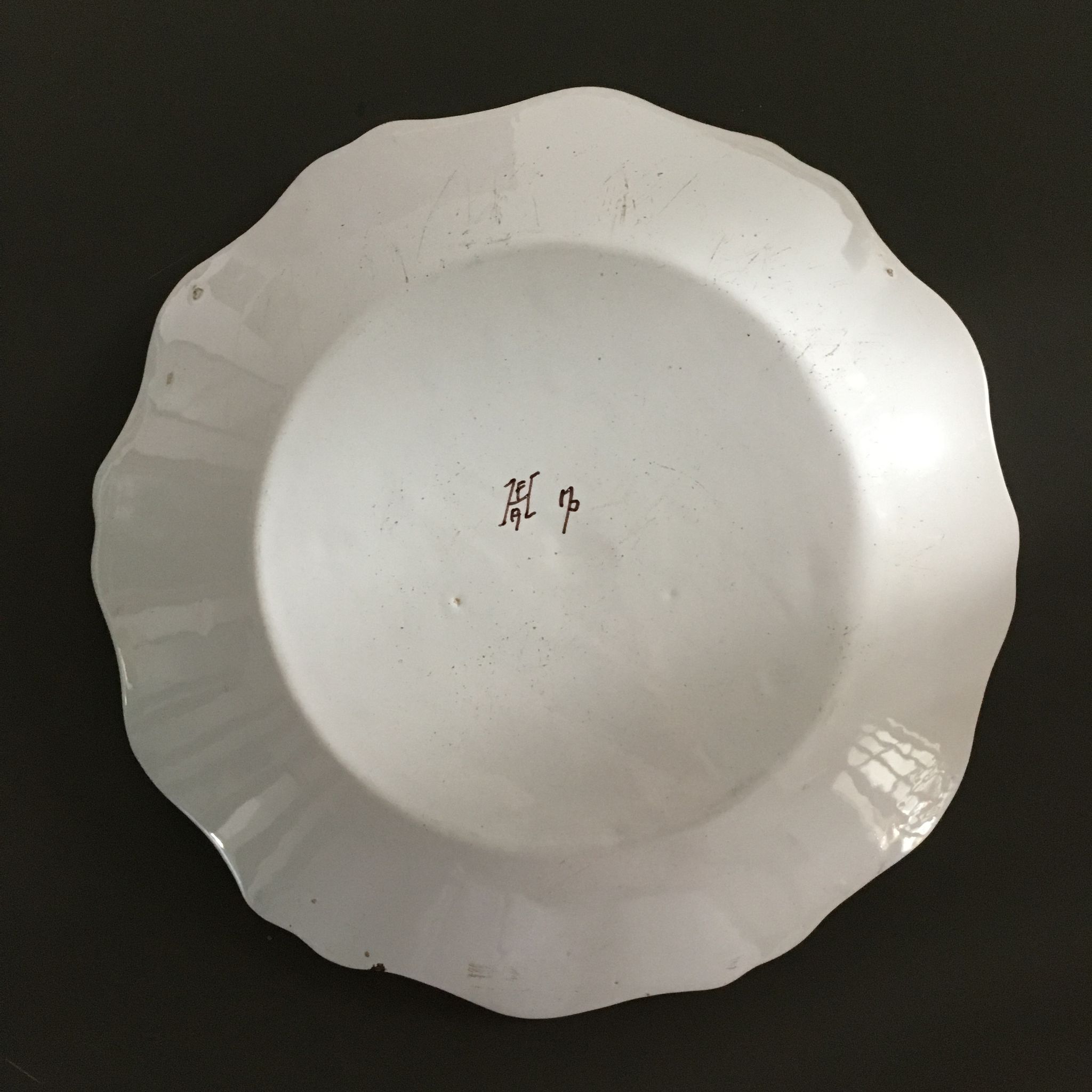 Antique plate with floral decoration