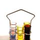 Set of 5 Art Deco 1920s shooter glasses in coloured and uranium glass - ouraline.