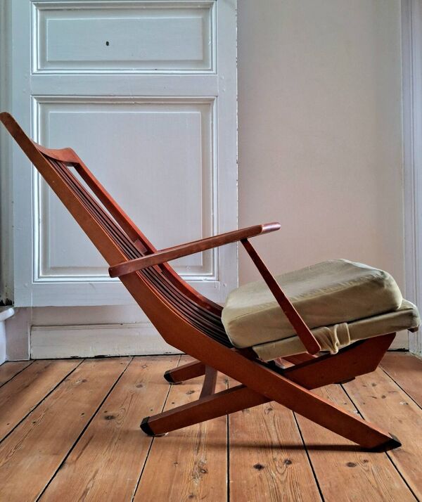 Fauteuil relax vintage 3 positions, meuble siège ancien