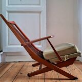 Fauteuil relax vintage 3 positions, meuble siège ancien