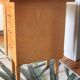 Bureau en bois pieds compas