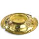 Art Nouveau platter, gilded brass, Zolberg Brothers, Poland, 19th century