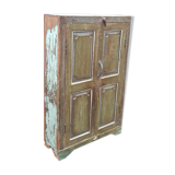 Old green wood cabinet