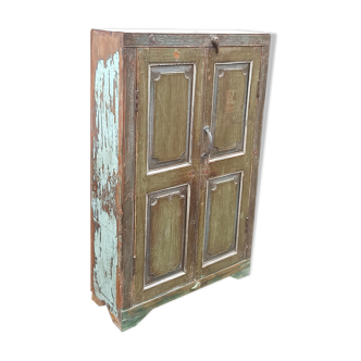 Old green wood cabinet