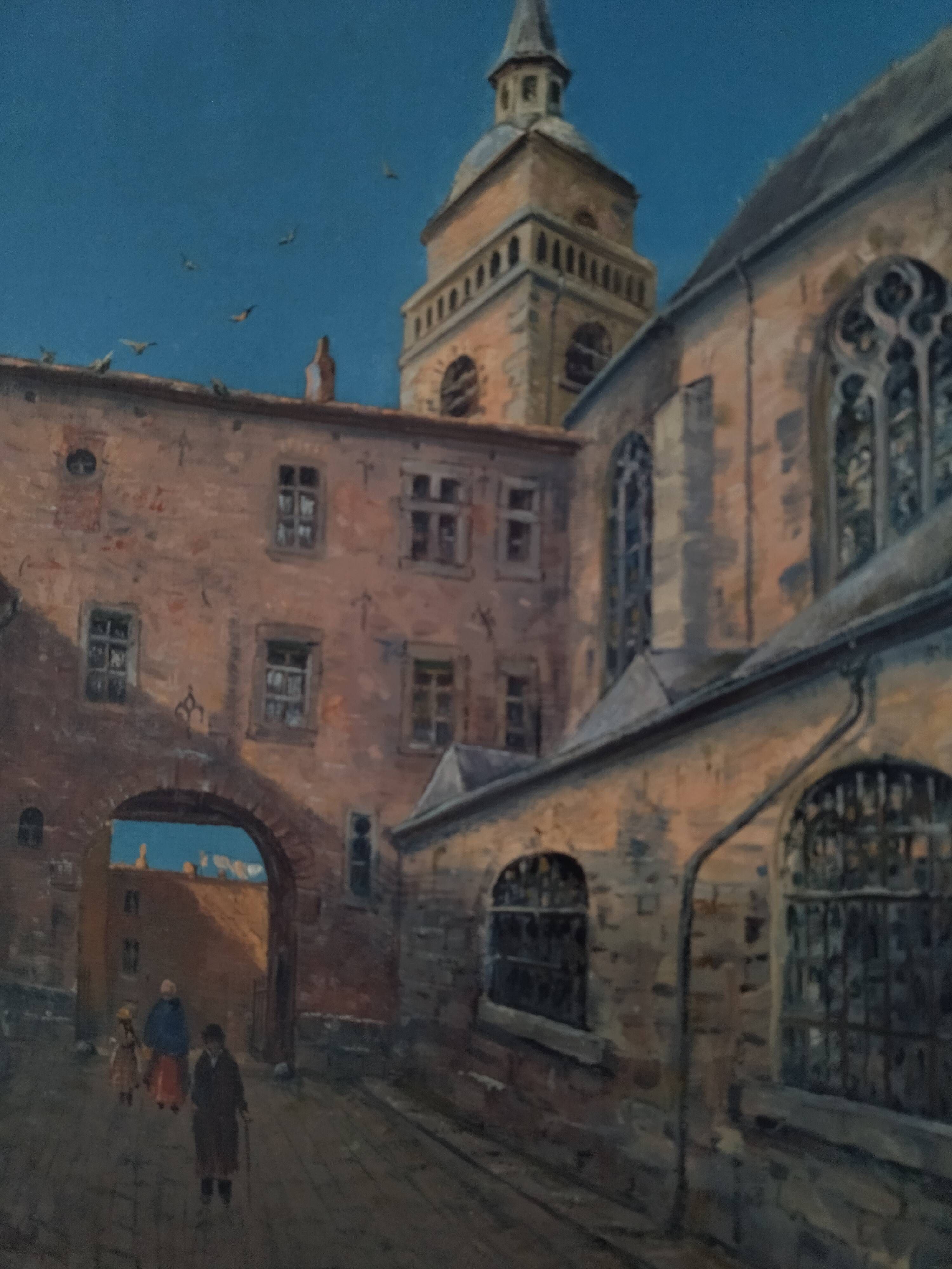 Painting, Ancient painting by Hans Franz Edmund Killian - dated 1907.