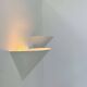 Pair of vintage wall lights, white metal, France 1970