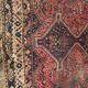 Old Iranian hand made Shiraz wool rug  220 x 312 cm