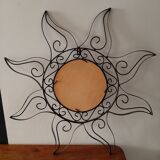 Wrought iron sun mirror